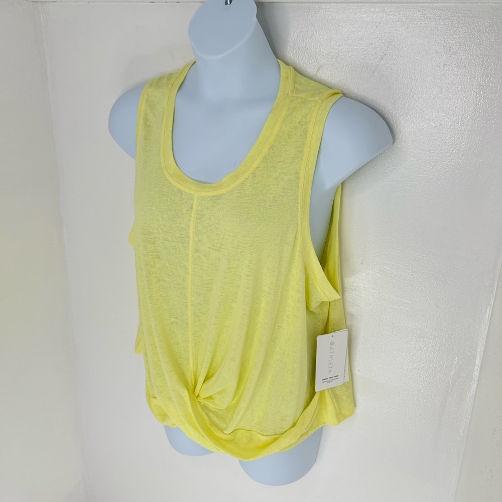 Athleta NWT Breezy Twist‎ Tank Top Size 3X Yellow Lightweight NEW Athleisure - Picture 3 of 14